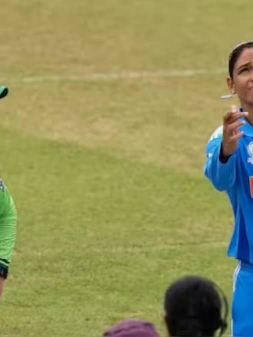 Fatima Sana and Harmanpreet Kaur during IND vs PAK clash Women's World Cup 2025