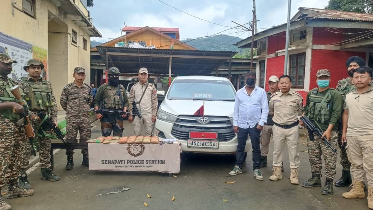 From VIP Flag Post To Official Insignia of Army Brigadier: Fake Army Vehicle Intercepted with 15kg of Opium in Manipur