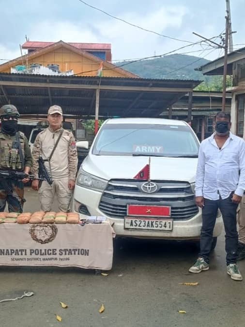 From VIP Flag Post To Official Insignia of Army Brigadier: Fake Army Vehicle Intercepted with 15kg of Opium in Manipur