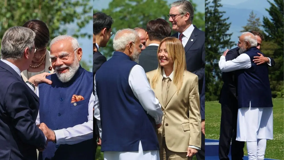 G7 समिट की बैठक से पहले PM मोदी ने दुनिया के दिग्गज नेताओं से की मुलाकात, इटली पीएम जॉर्जिया मेलोनी के साथ भी हुई चर्चा G7 summit PM Modi met with prominent world leaders and held discussions with Italian PM Giorgia Meloni