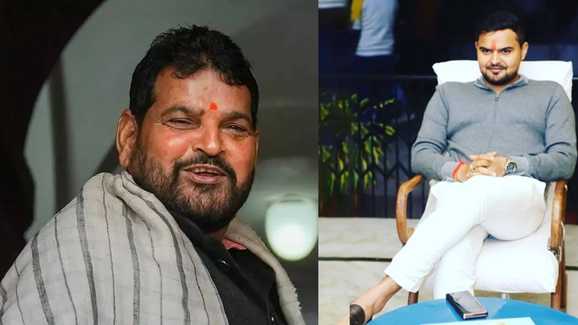 gonda bjp mla prateek bhushan singh father brijbhushan sharan singh threat on call 