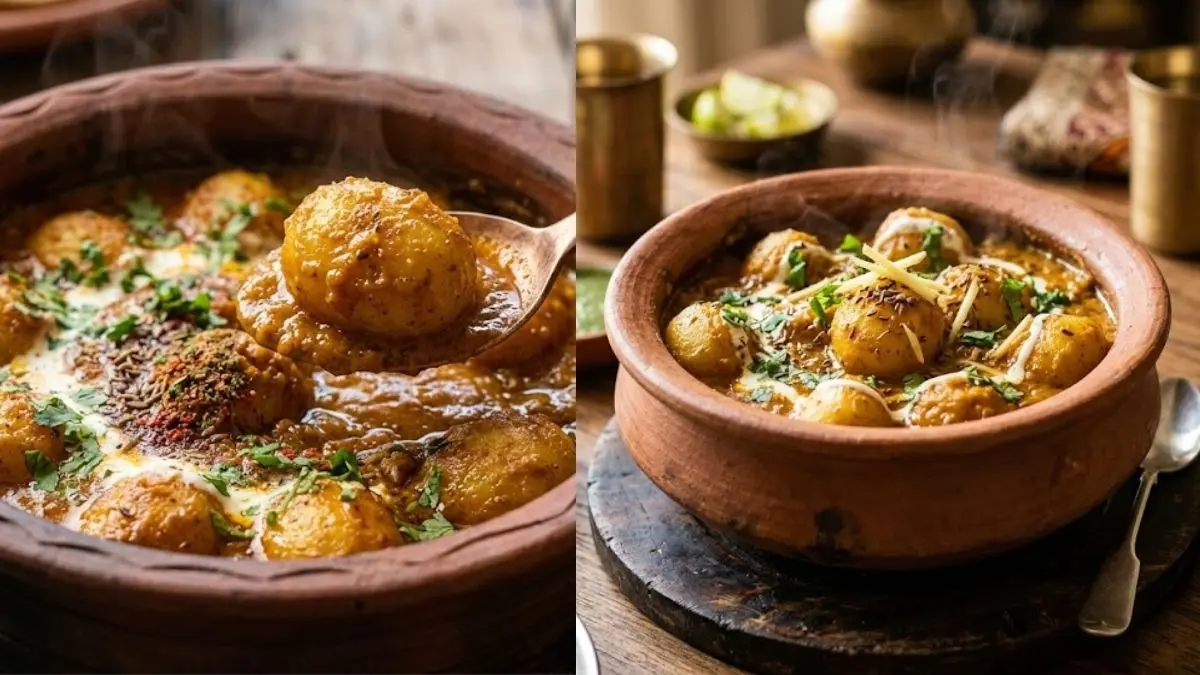 Handi Dum Aloo Recipe: सीक्रेट मसालों के साथ ऐसे बनाएं ढाबे जैसी मिट्टी की खुशबू वाली हांडी दम आलू सब्जी, जानें आसान रेसिपी Handi Dum Aloo Recipe