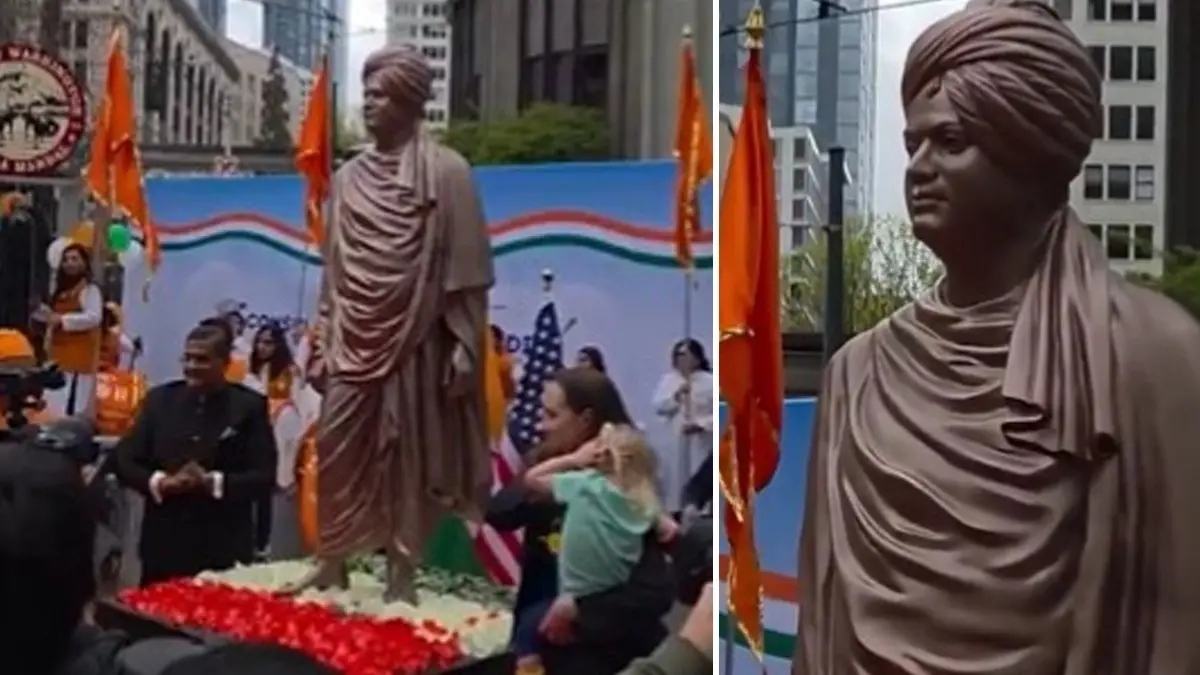 Historic First: Life-Size Statue of Swami Vivekananda Unveiled in the United States Historic First: Life-Size Statue of Swami Vivekananda Unveiled in the United States