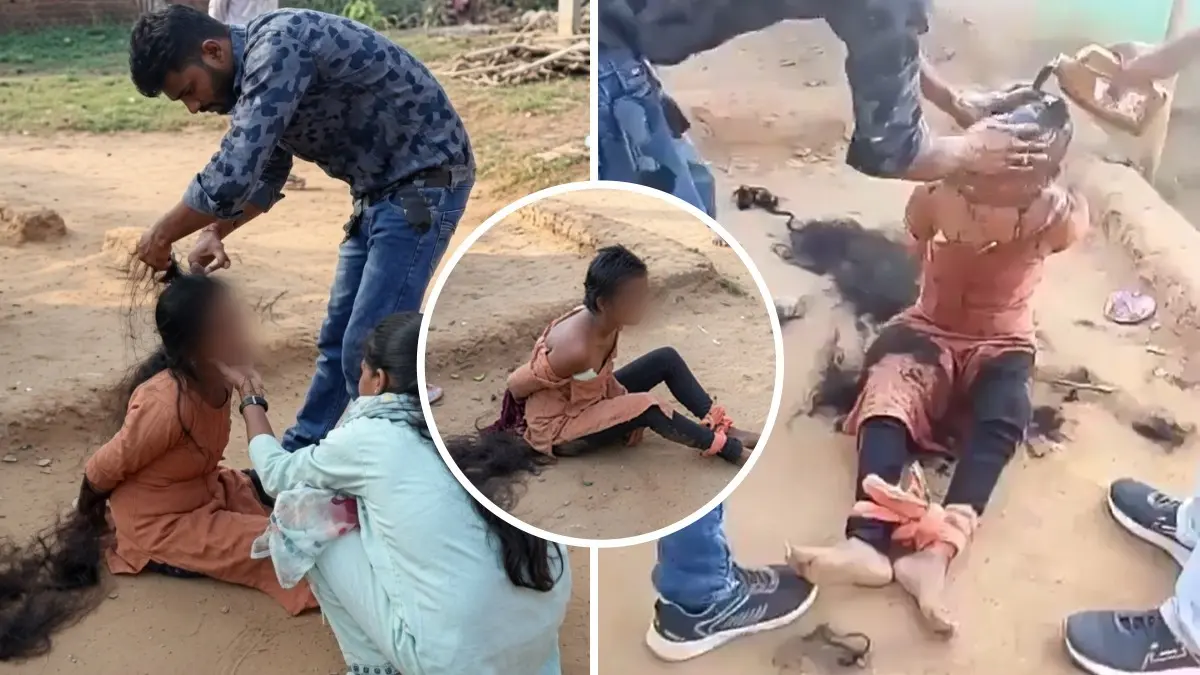 Horror Caught On Cam: Man Suspects Wife's Character, Shaves Her Head, Blackens Face & Forces Her To Drink Urine; Victim Says ‘Do The Same To Him’ Horror Caught On Cam: Man Suspects Wife's Character, Shaves Her Head, Blackens Face & Forces Her To Drink Urine; Victim Says ‘Do The Same To Him’