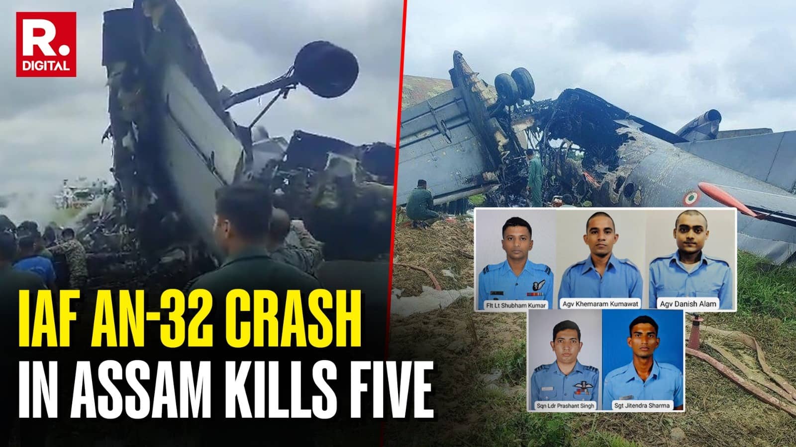 IAF AN-32 Crash at Jorhat in Assam: Five Personnel Dead, Co-Pilot Survives