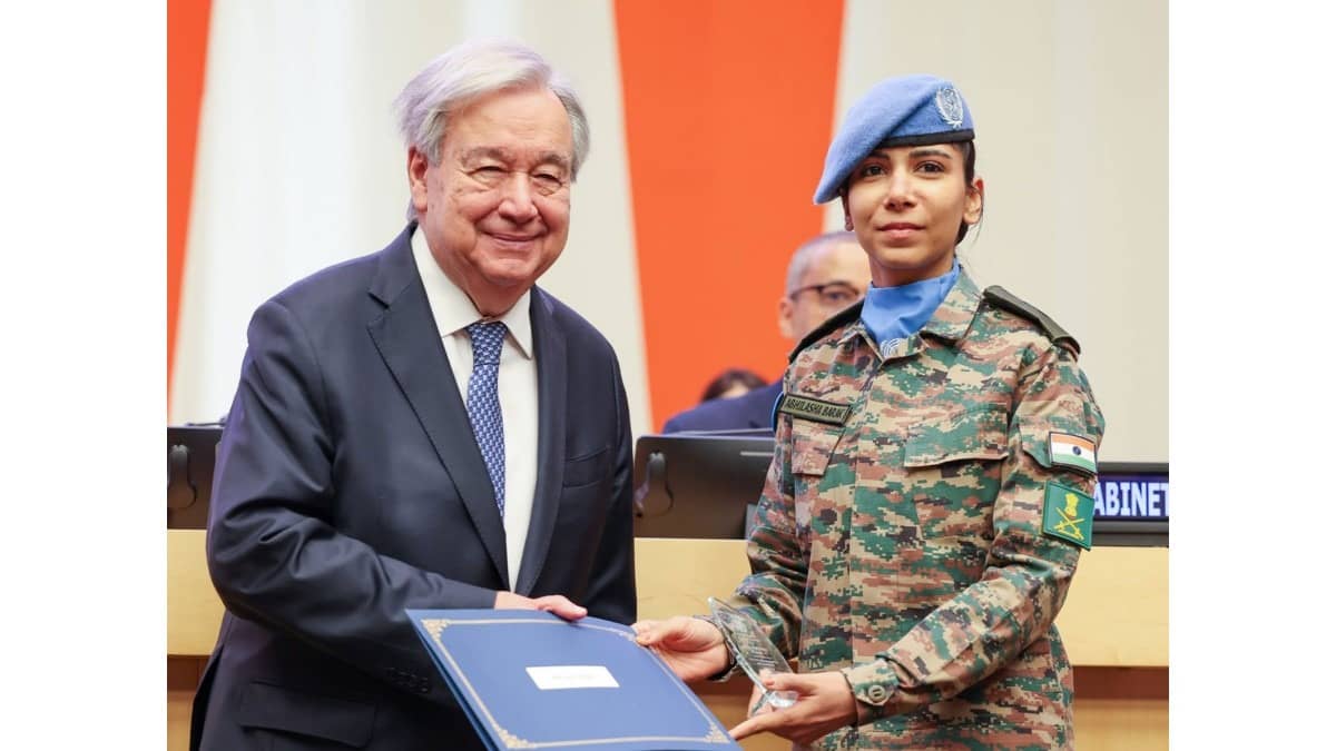 Indian Woman Peacekeeper Major Abhilasha Barak Honoured With UN Military Gender Advocate Award
