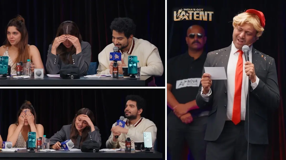 India's Got Latent Season 2: समय रैना के शो में 'डोनाल्ड ट्रंप' की एंट्री, आलिया-रणबीर को किया रोस्ट, VIDEO VIRAL indias-got-latent-season-2-samay raina show donald-trump-roasts-alia-bhatt-ranbir-kapoor sharvari wagh alpha