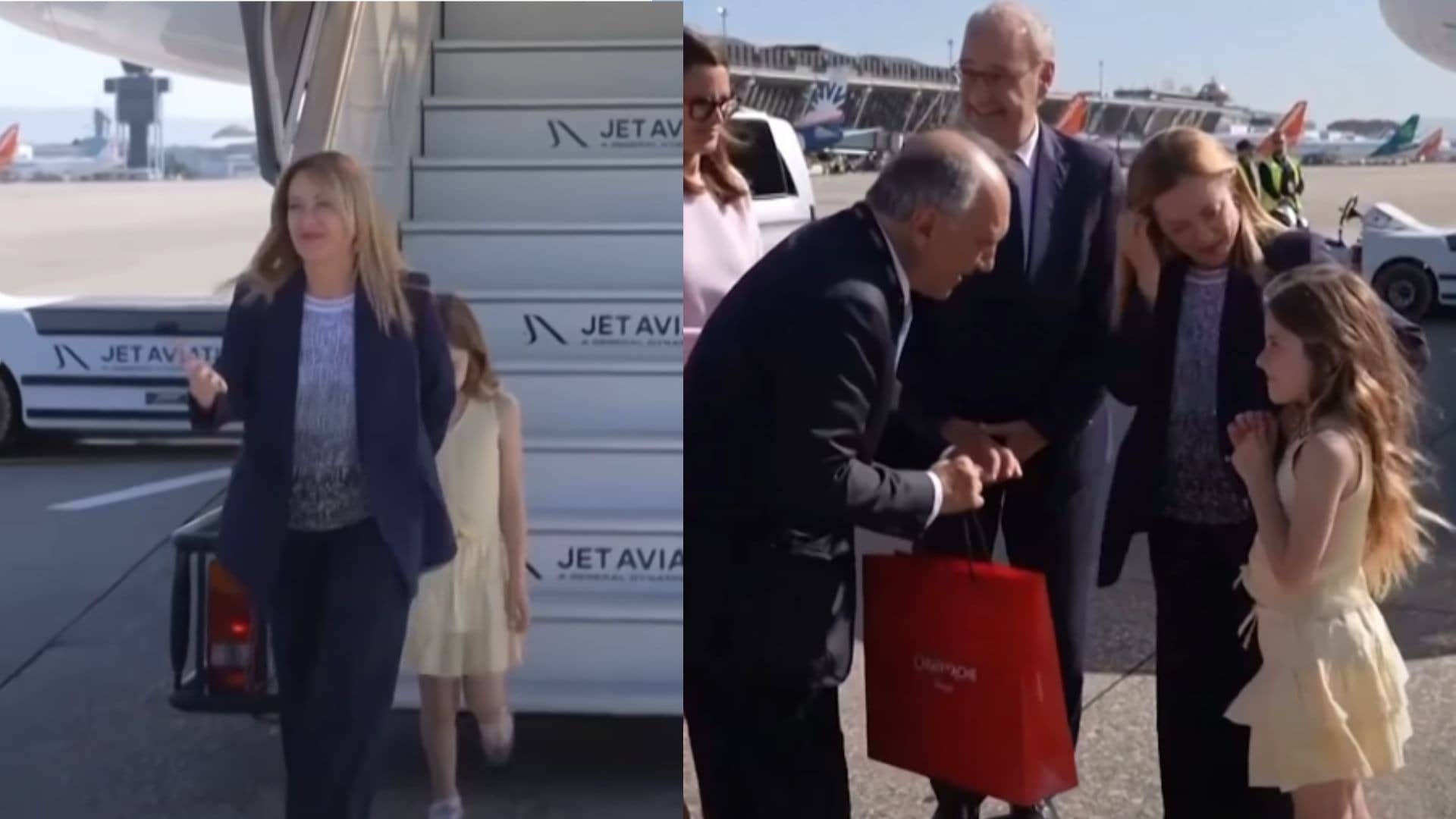 Italy PM Giorgia Meloni with daughter