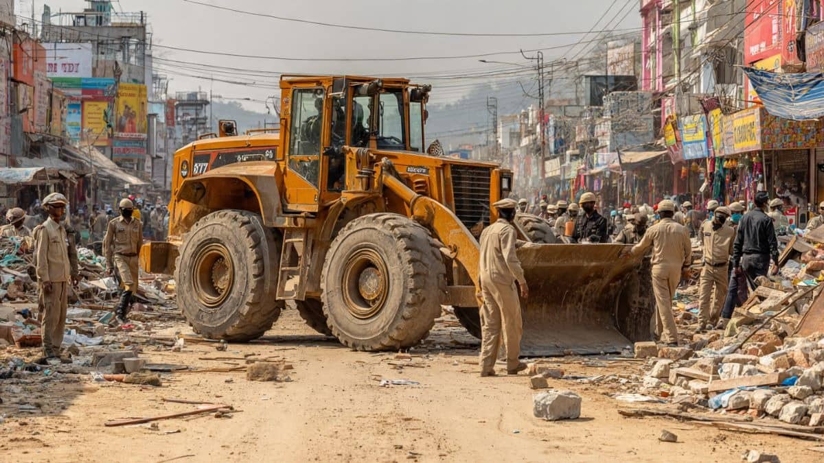 Jaipur removed Encroachments near religious sites