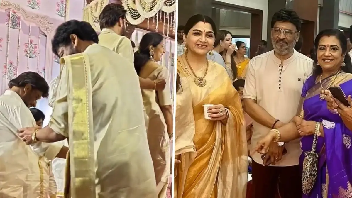 K. Bhagyaraj's Final Video: Filmmaker Attended Khusbhu Sundar's Daughter's Goa Wedding Days Before His Sudden Death K Bhagyaraj At Khushbu Sundar's duaghter's wedding