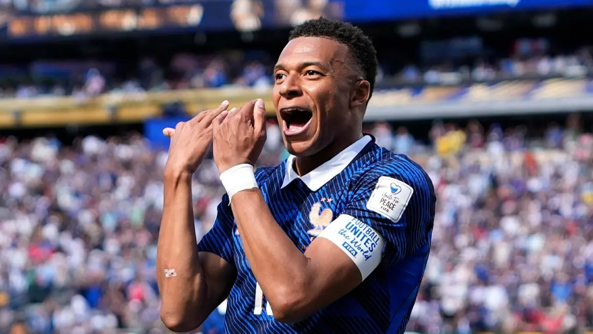 Fans Cheer As Kylian Mbappe Sparks France With Two Goals In 3-1 Win Over Senegal At FIFA World Cup Kylian Mbappe celebrates his goal