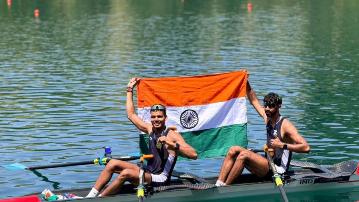 Lakshay and Ujjwal Kumar Singh during Rowing World Cup 2026