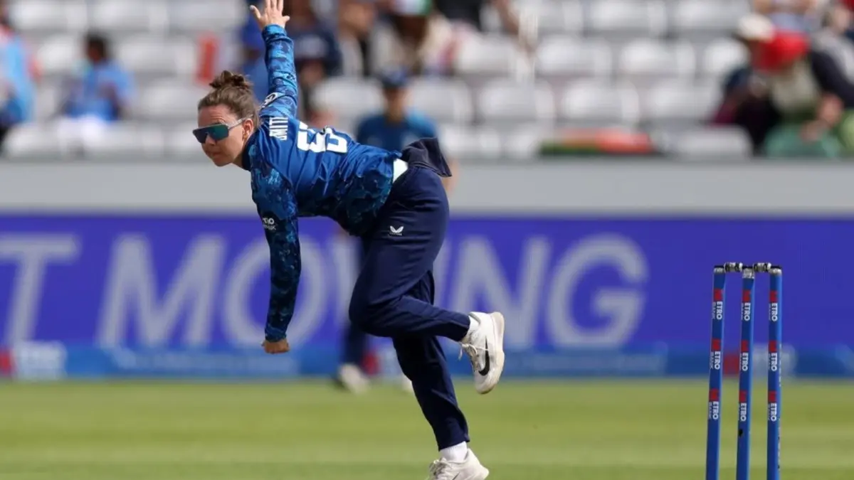 England Spinner Linsey Smith Climbs To No. 1 In Latest ICC Women's T20I Bowling Rankings, Shree Charani Jumps Seven Spots Linsey Smith in action