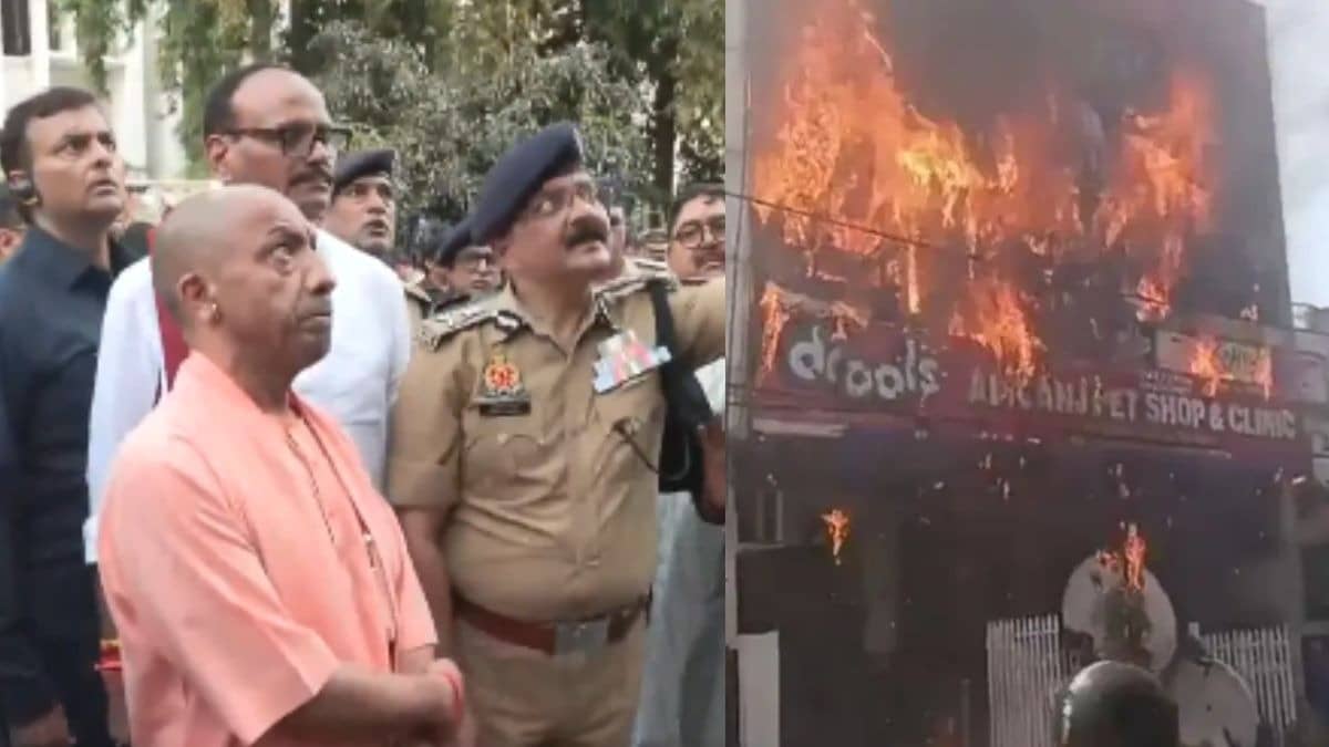 lucknow fire coaching fire cm yogi