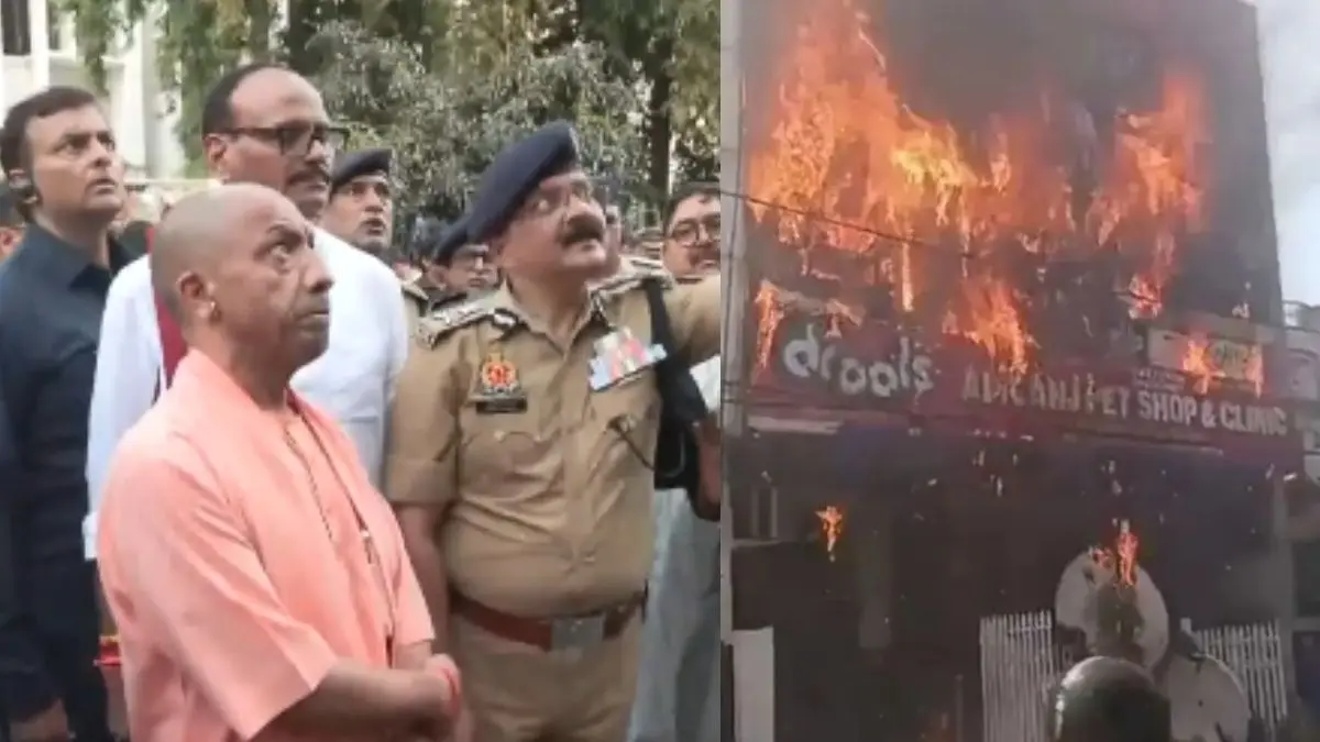 Lucknow Fire: अग्निकांड के बाद सभी कार्यक्रम रद्द कर लखनऊ पहुंचे CM योगी, घटनास्थल का लिया जायजा, साथ में डिप्टी सीएम ब्रजेश पाठक भी मौजूद lucknow fire coaching fire cm yogi
