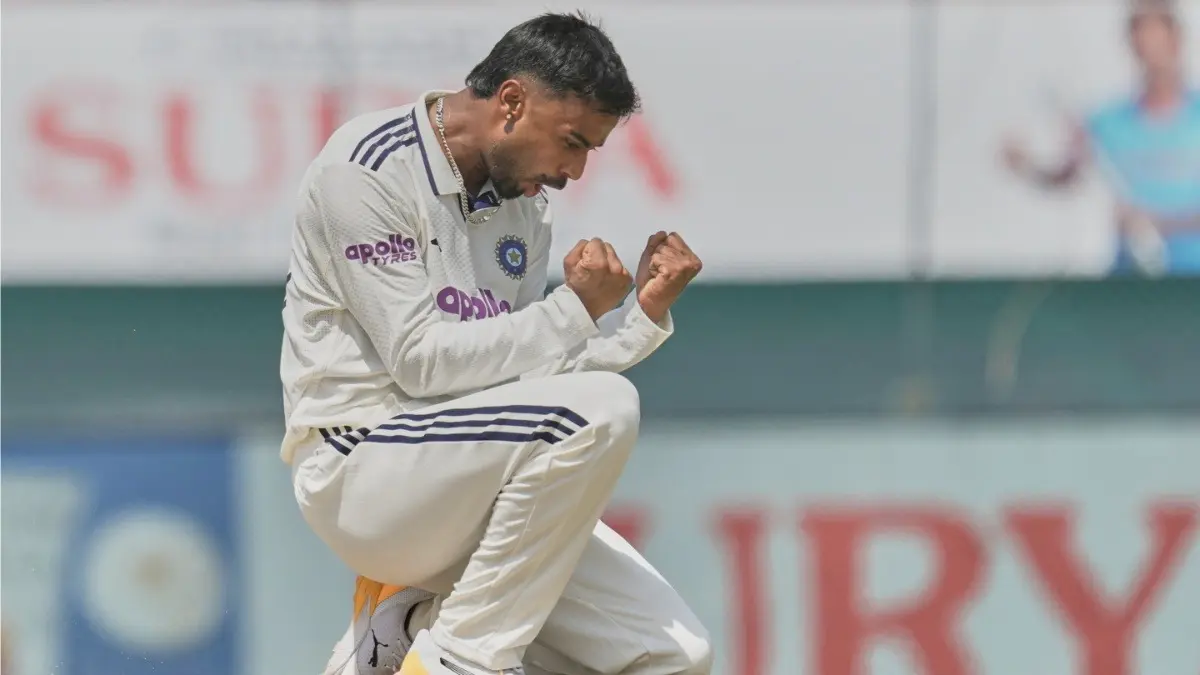 Sunil Gavaskar Lauds Young Sensation Manav Suthar For Impressive India Test Debut: 'He Was Extremely Accurate' Manav Suthar celebrating after taking a wicket against Afghanistan