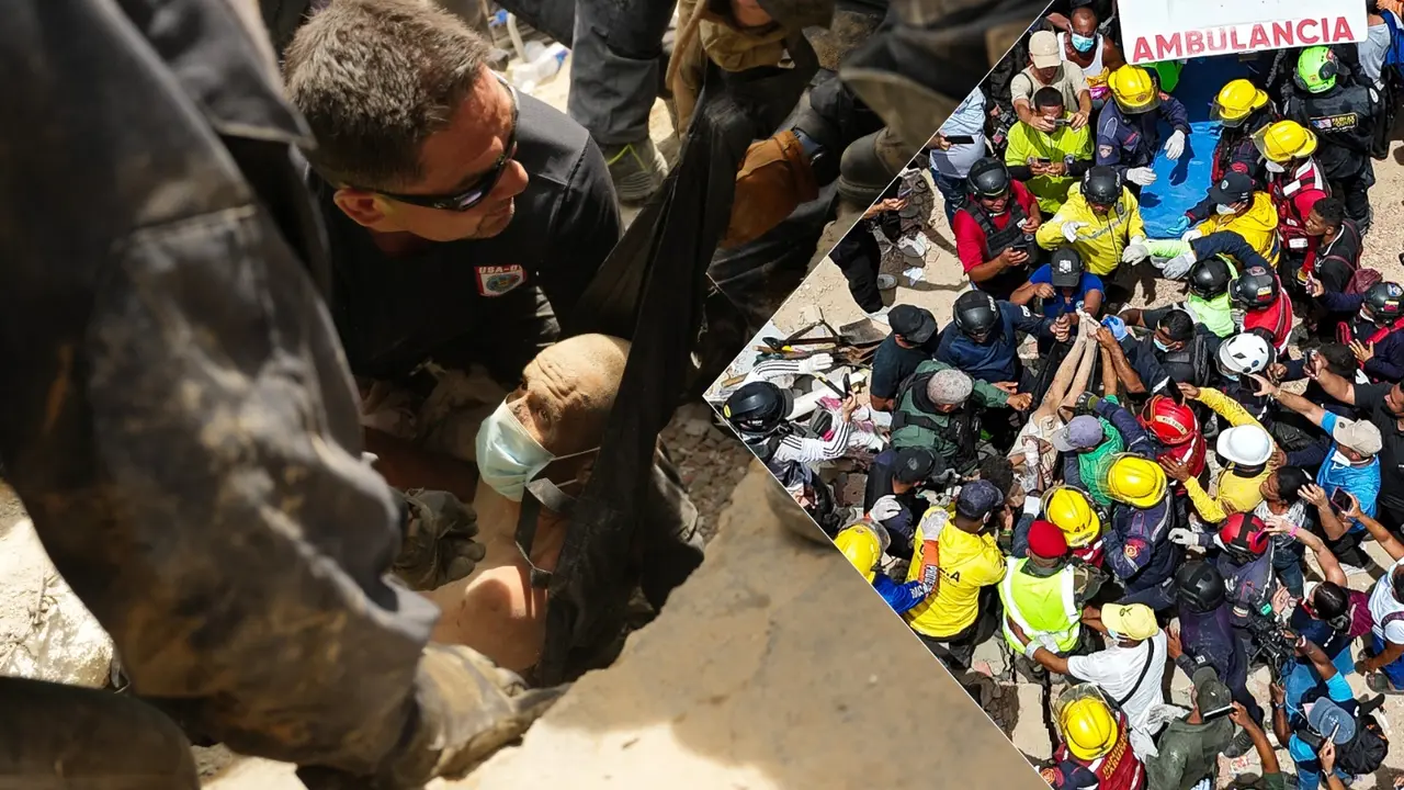 Miracle In The Ruins: Father, Son Pulled Out Alive After 96 Hours Nightmare Under Venezuela Quake Debris Miracle In The Ruins: Father, Son Pulled Out Alive After 96 Hours Under Venezuela Quake Debris