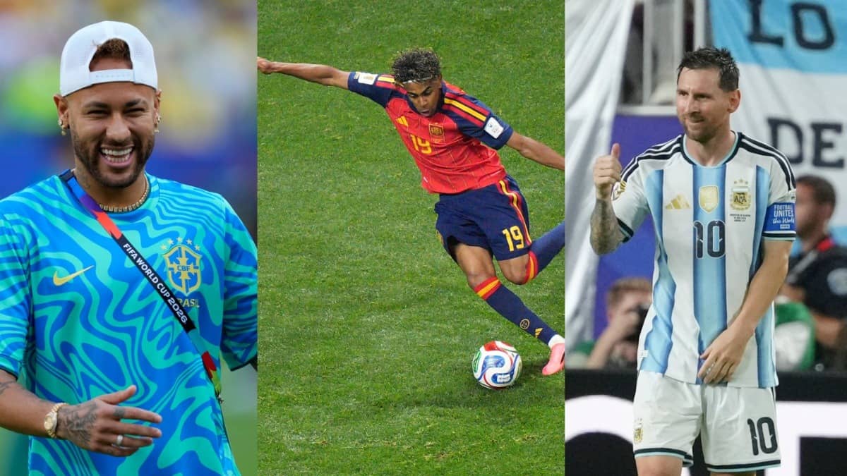Neymar, Lamine Yamal, and Lionel Messi