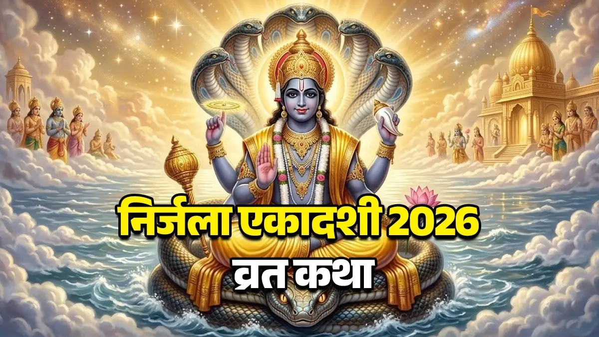 Nirjala Ekadashi 2026 Vrat Katha: आज इस कथा के बिना अधूरा है निर्जला एकादशी का व्रत, जानें नियम nirjala ekadashi 2026 recite vrat katha for happiness prosperity and good fortune