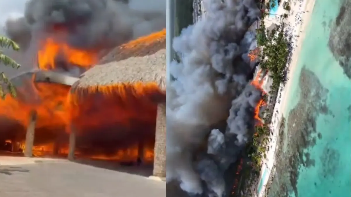 One Dead, 1,700 Evacuated as Massive Blaze Engulfs Beach Hotel in Dominican Republic One Dead, 1,700 Evacuated as Massive Blaze Engulfs Beach Hotel in Dominican Republic