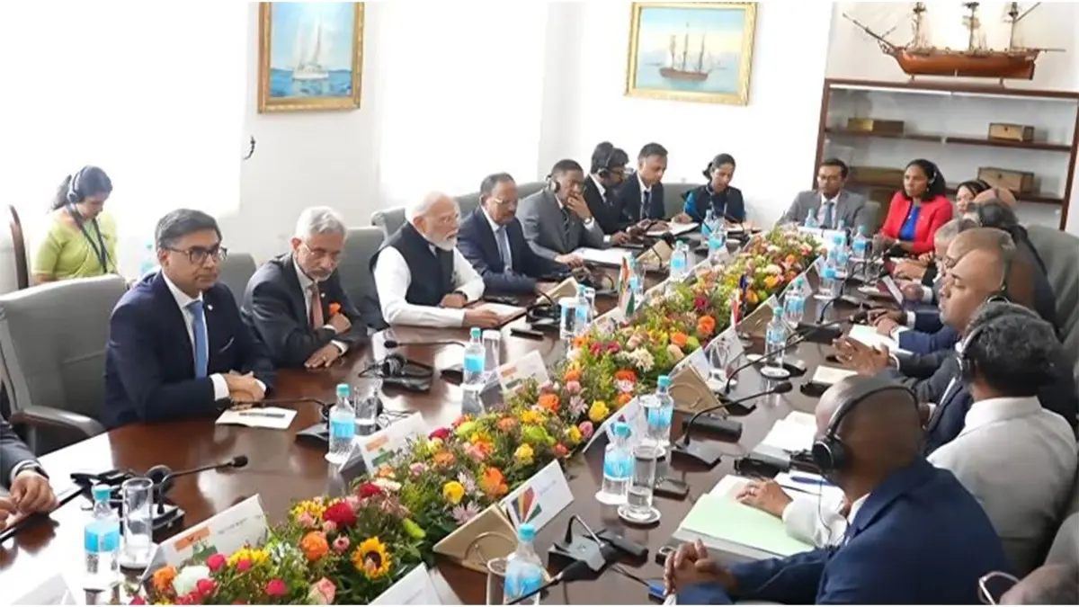 PM Modi Holds Bilateral-Level Talks With Seychelles President Herminie As Part of His State Visit PM Modi Holds Bilateral-Level Talks With Seychelles President Herminie As Part of His State Visit