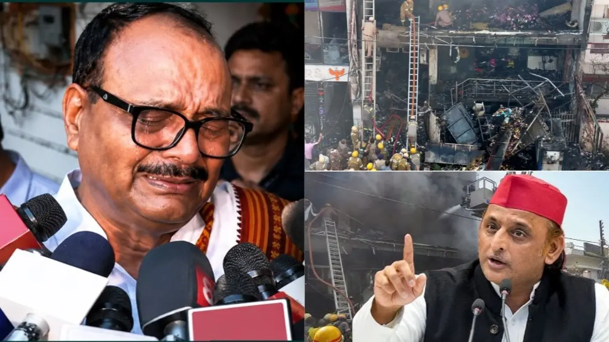 '15 लोगों की मौत पर राजनीति न करें अखिलेश, अलीगंज की घटना आपके कुकृत्यों का नतीजा, ध्वस्तीकरण का आदेश...', सपा सुप्रीमो पर डिप्टी CM का पलटवार politics on Lucknow fire, Akhilesh Yadav on Lucknow fire, Brajesh Pathak on Lucknow fire,