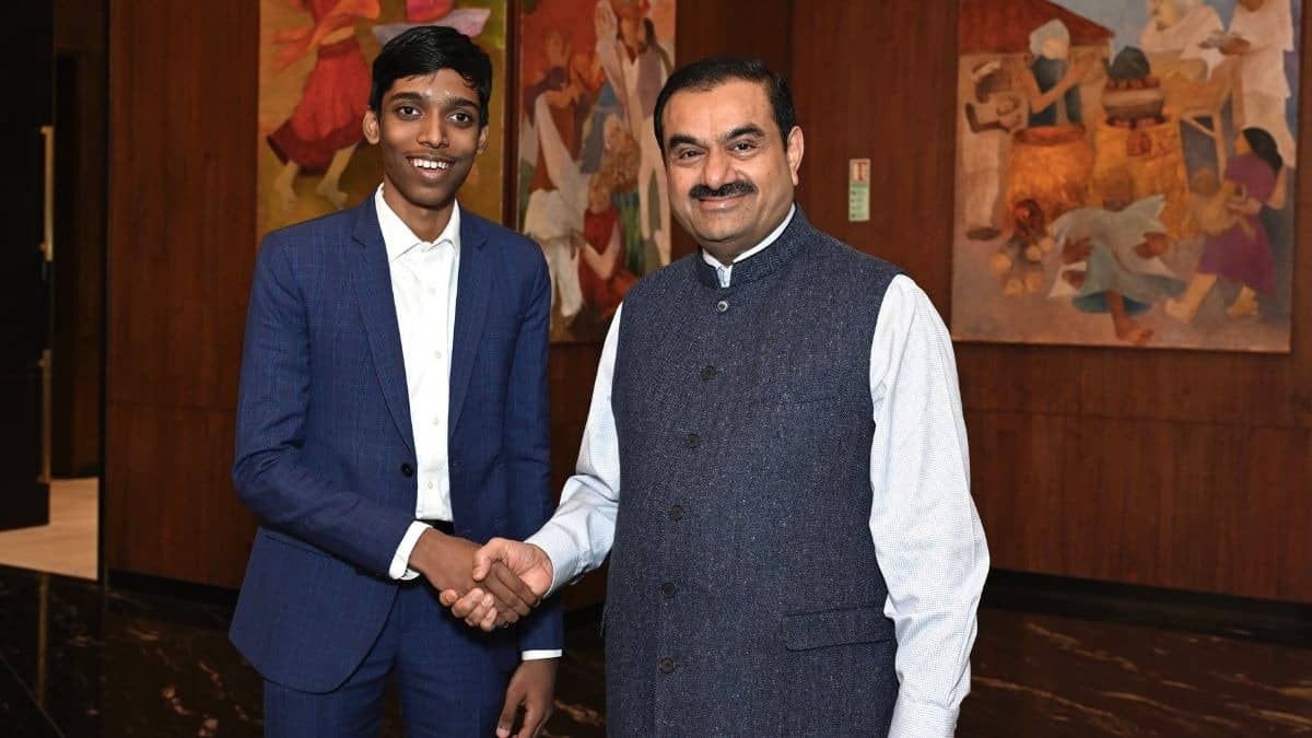  Praggnanandhaa R and Gautam Adani