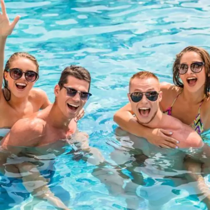 Protecting eyes in pool