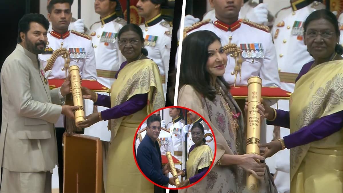 R Madhavan, Mammootty and Alka Yagnik received the Padma Awards from the President Of India