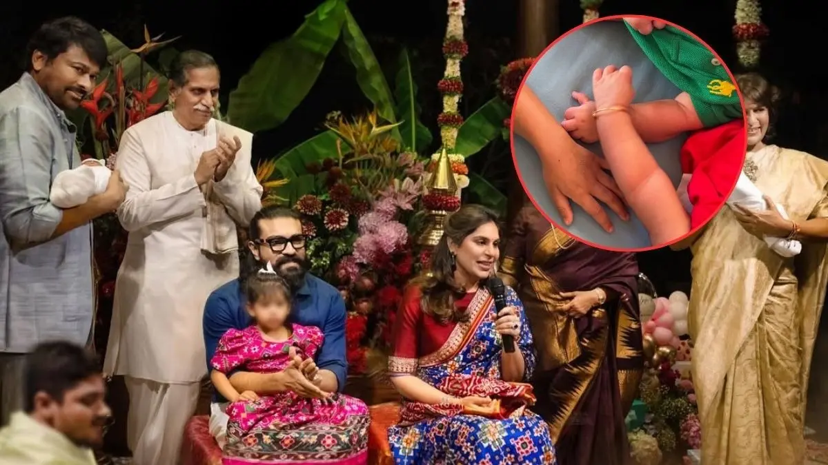 Ram Charan-Upasana Kamineni Share First Glimpse Of Their Twins Shiva Ram And Anveera Devi Ram Charan-Upasana Kamineni Share First Glimpse Of Their Twins