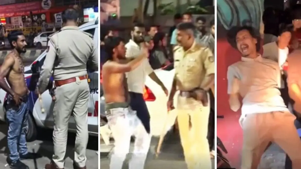 VIRAL VIDEO: RCB की जीत पर फैंस ने उतारे कपड़े, पुलिस वाले के सामने नागिन डांस... कैसा था नजारा? इंटरनेट पर छाया फैंस का मजेदार जश्न rcb-fan-naagin-dance-police-ipl-2026-gt vs rcb final match crazy celebration funny video viral