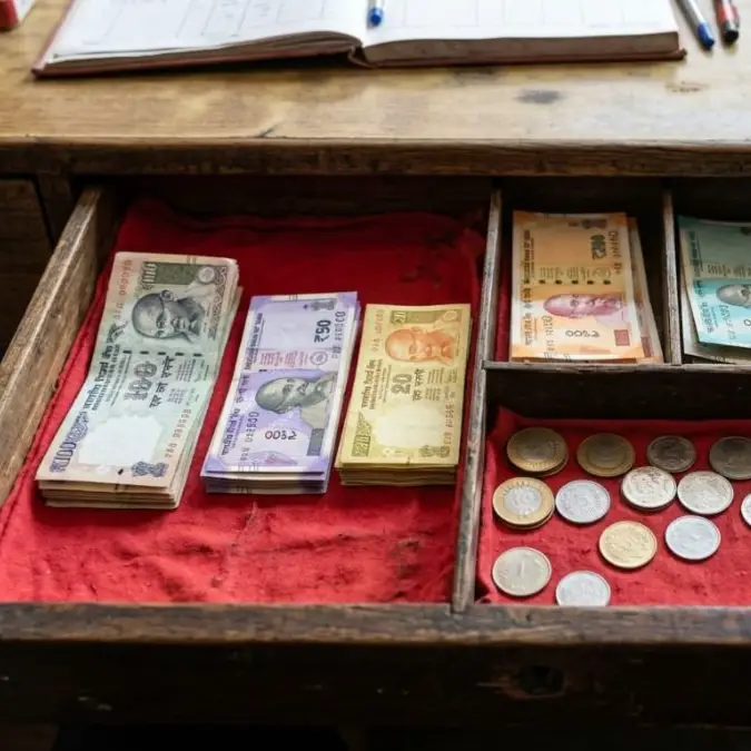 Red Cloth In Cash Drawers