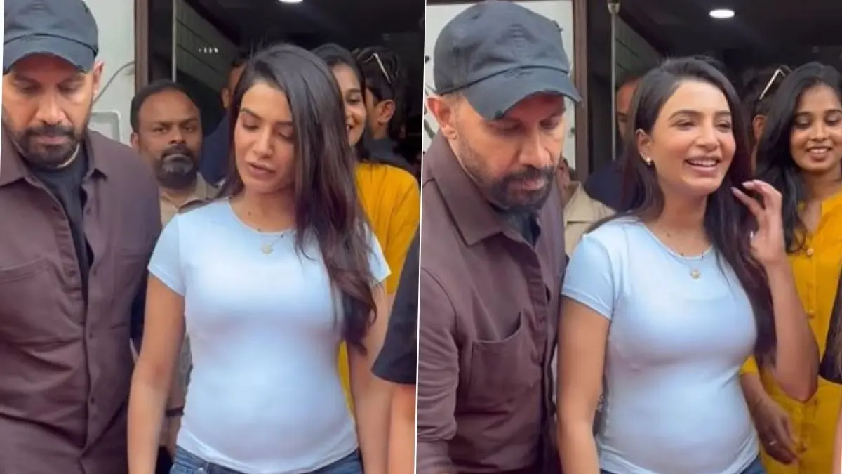 Samantha Ruth Prabhu Pregnant 7 Months After Wedding With Raj Nidimoru? Viral Video From Maa Inti Bangaaram Sparks Buzz Samantha sparks pregnancy buzz