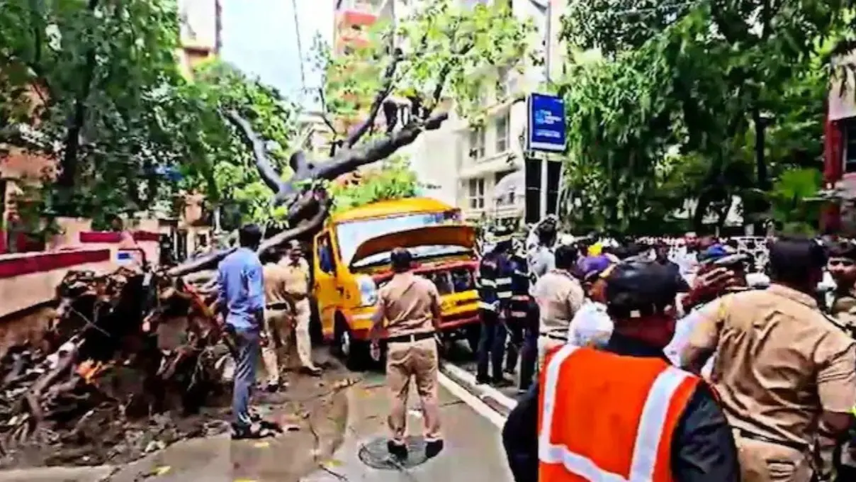BREAKING: मुंबई के चेंबूर में दर्दनाक हादसा, स्कूल बस पर गिरा पेड़; 11 साल के बच्चे की मौत, 4 घायल School Bus Accident
