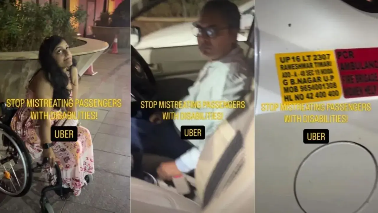 दिव्यांग होना अपराध? व्हीलचेयर पर महिला को देख Uber ड्राइवर ने कैब से उतारा, नोएडा का VIDEO देख खौल उठेगा खून ‘Shameful’: Noida Woman With Disability Alleges Uber Driver Refused Ride, Showed ‘No Remorse’