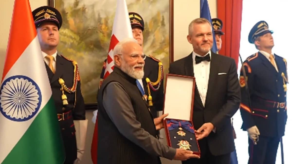 Slovakia Honours PM Modi With Highest Award 'Order Of The White Double Cross 1st Class' During Historic Bratislava Visit