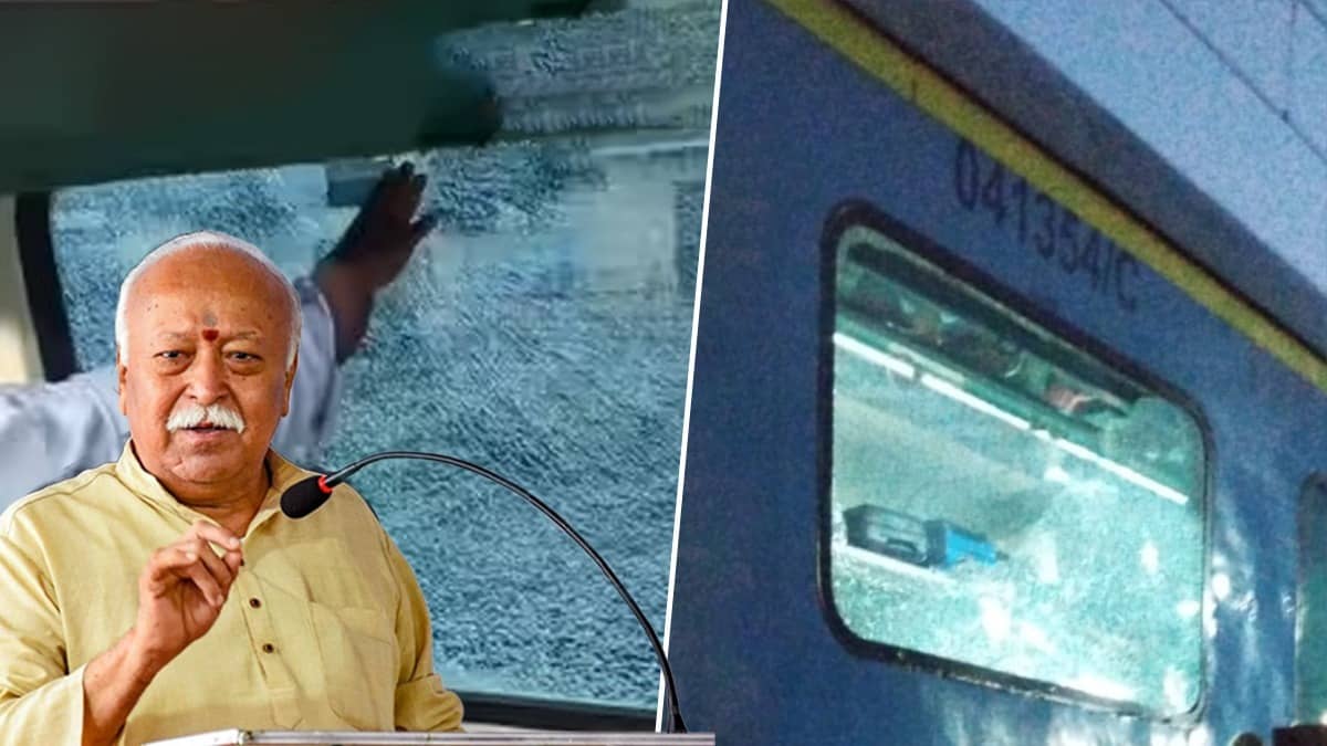 Stone Pelted At Shatabdi Express Carrying RSS Chief Mohan Bhagwat; One Detained, Probe Underway