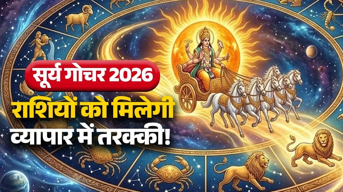 Surya Gochar 2026: ग्रहों के राजा सूर्य करने जा रहे हैं महागोचर, 17 सितंबर से इन 5 राशियों का होगा भाग्योदय; पैसों की तंगी होगी दूर Surya Gochar 2026: ग्रहों के राजा करने जा रहे हैं महागोचर, 17 सितंबर से इन 5 राशियों का होगा भाग्योदय; पैसों की तंगी होगी दूर