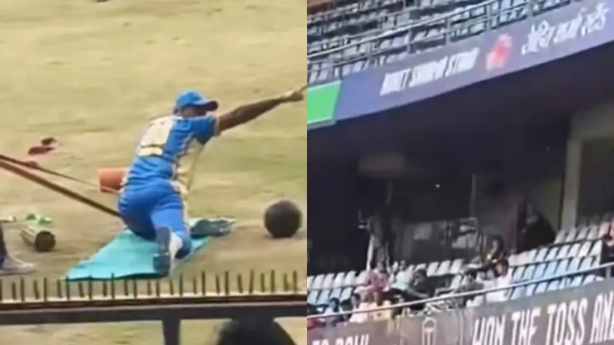 WATCH | Suryakumar Yadav Heartwarmingly Points Towards Rohit Sharma Stand When Fans Yell 'Mumbai Cha Raja' Ahead of Afghanistan ODIs Suryakumar Yadav, Rohit Sharma
