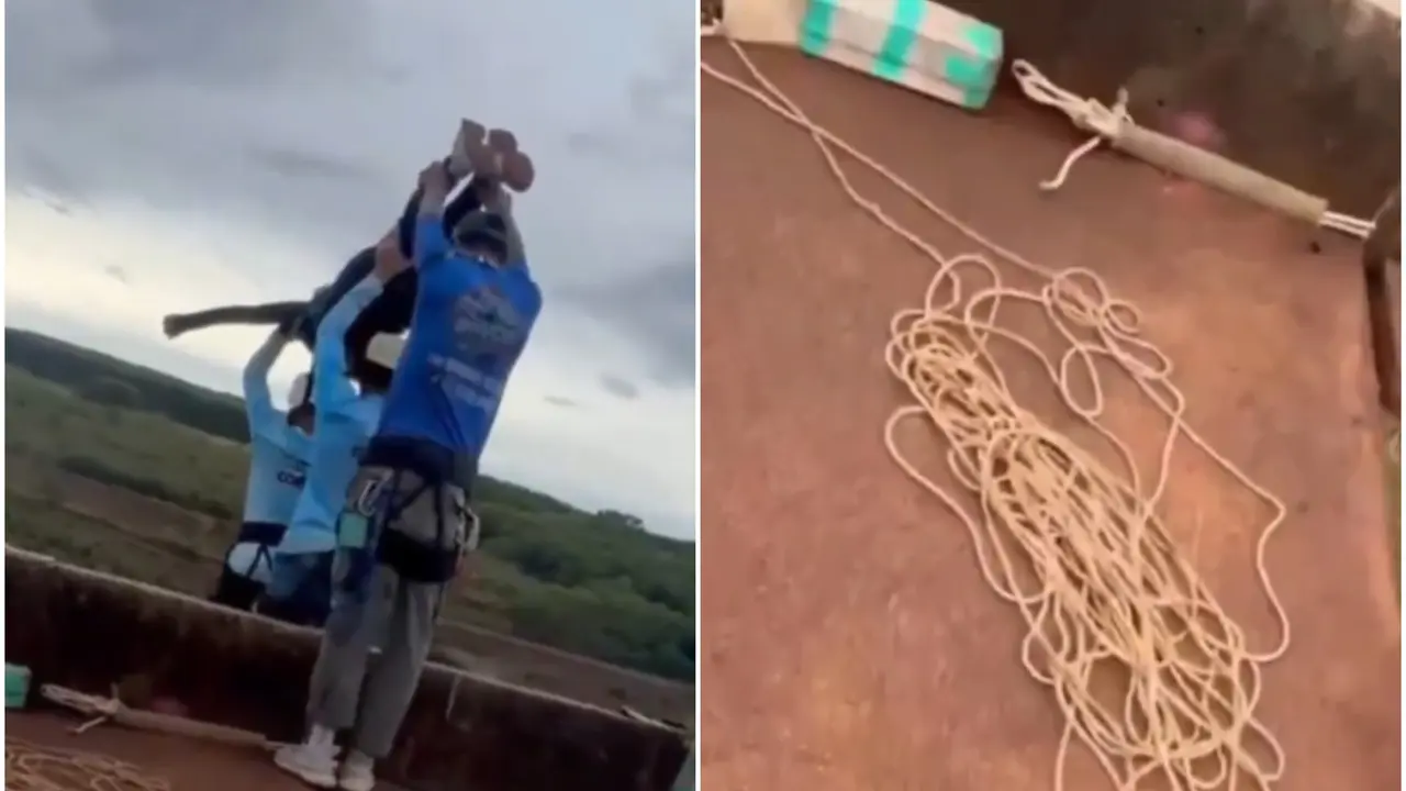 They Forgot To Attach Safety Rope? Woman Dies After Being Thrown Off Bridge Without Cord During Bungee Jumping In Brazil | Horrific Video They Forgot To Attach Safety Rope? Woman Dies After Being Thrown Off Bridge Without Cord During Bungee Jumping In Brazil | Horrific Video