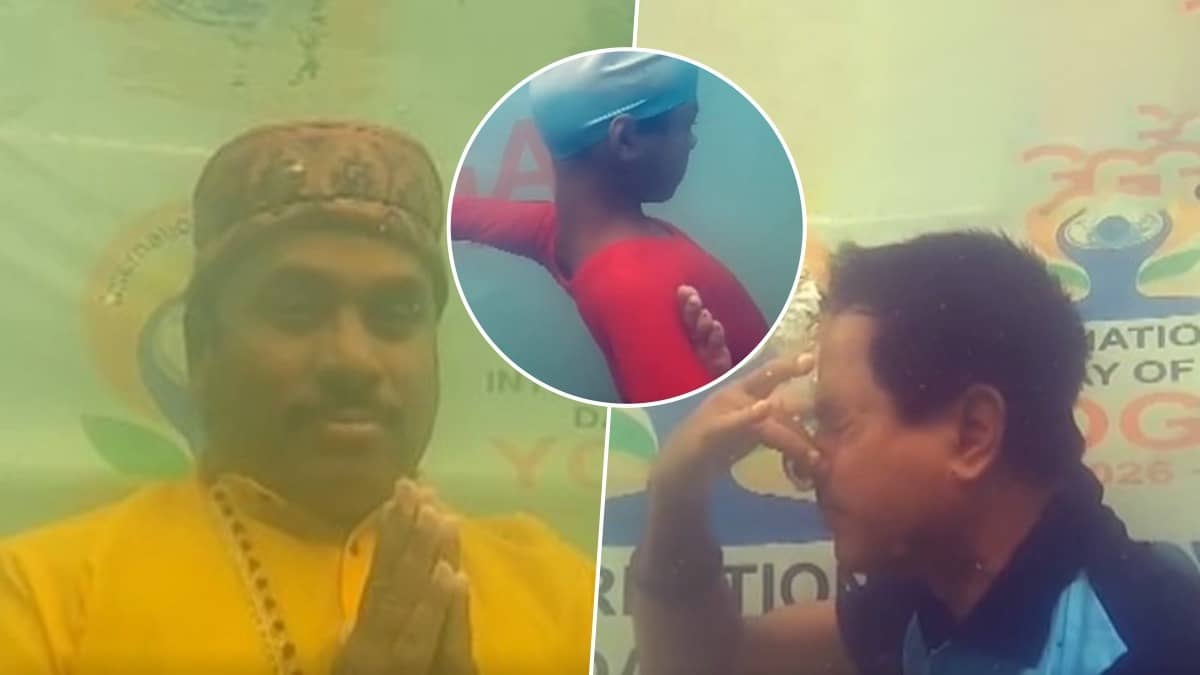 Underwater Yoga in the Mahanadi River: Spectacular Session Held in Odisha's Cuttack