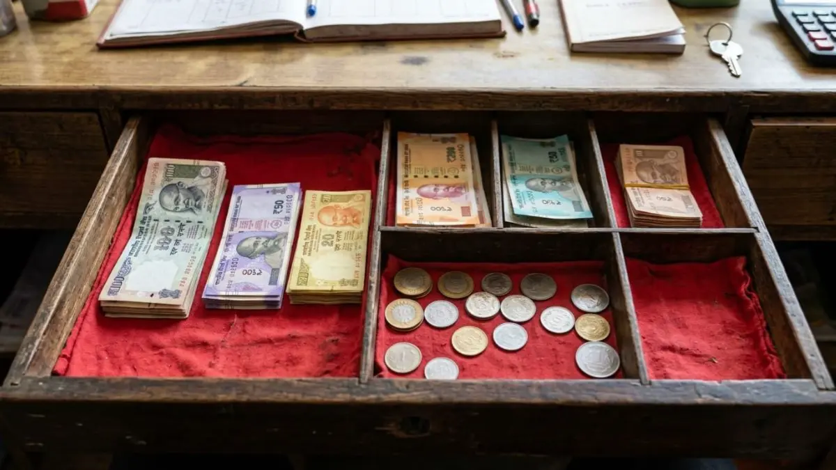 Why Indian Shopkeepers Keep A Red Cloth In Their Cash Drawers Red Cloth In Cash Drawers