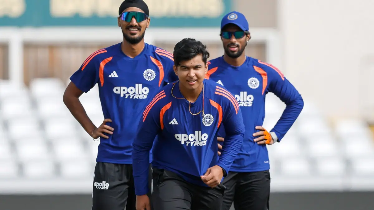 Will Vaibhav Sooryavanshi Make his Much-awaited Debut Against England? Captain Shreyas Iyer Keeps Everyone Guessing Vaibhav Sooryavanshi at a practice session