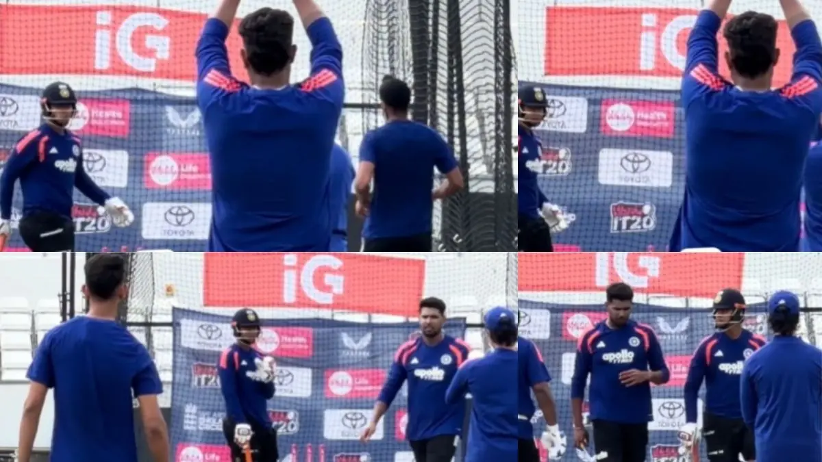 IND vs ENG T20: मैच से पहले वैभव की धुआंधार नेट प्रैक्टिस, हर्षित राणा ने जमकर की हौसला अफजाई... तो डेब्यू तय? VIDEO vaibhav sooryavanshi net practise