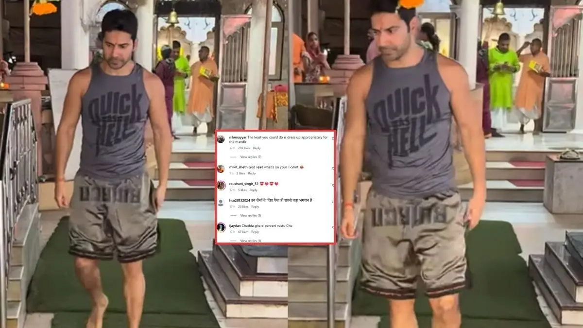 Varun Dhawan Gets Massively Trolled For Visiting A Temple In Shorts And Vest: Kya Sanskar Hain Dekh Lo Varun Dhawan Gets Massively Trolled