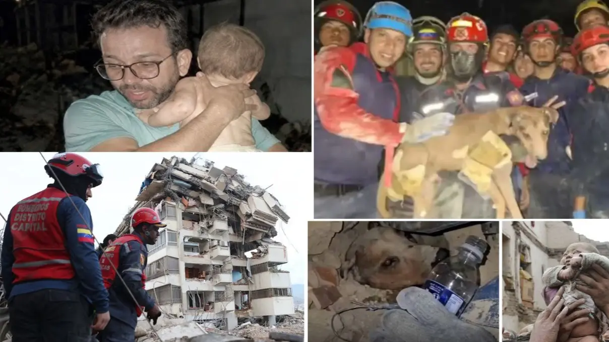 Venezuela Earthquake: जाको राखे साइयां मार सके ना... मां की गोद से बिछड़े 6 महीने के बच्चे को मलबे से जिंदा निकाला, कलेजा चीर देने वाला VIDEO Venezuela Earthquake Rescue Video