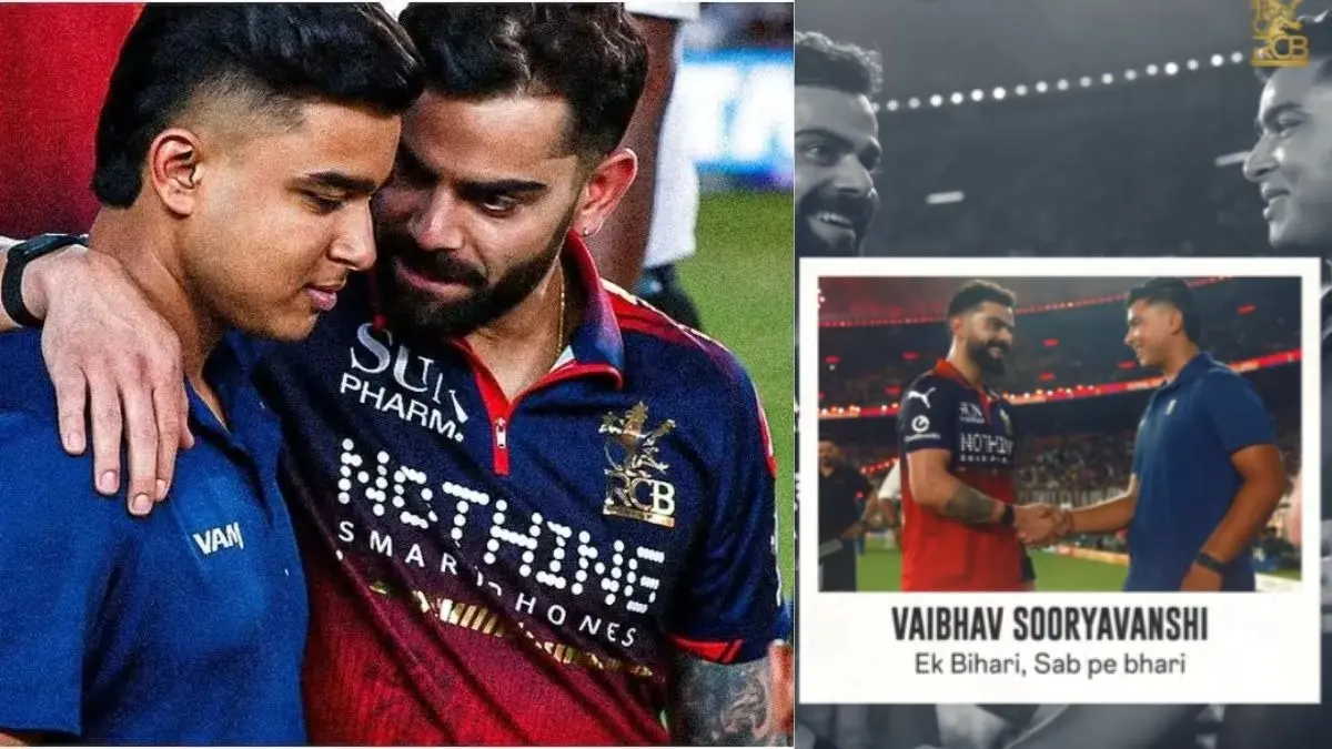 Vaibhav Sooryavanshi: 'एक बिहारी सब पर भारी और मैच फिनिश...', विराट कोहली ने वैभव सूर्यवंशी को सिखाए सफलता के गुर, Motivational Video Viral Virat Kohli and Vaibhav Sooryavanshi