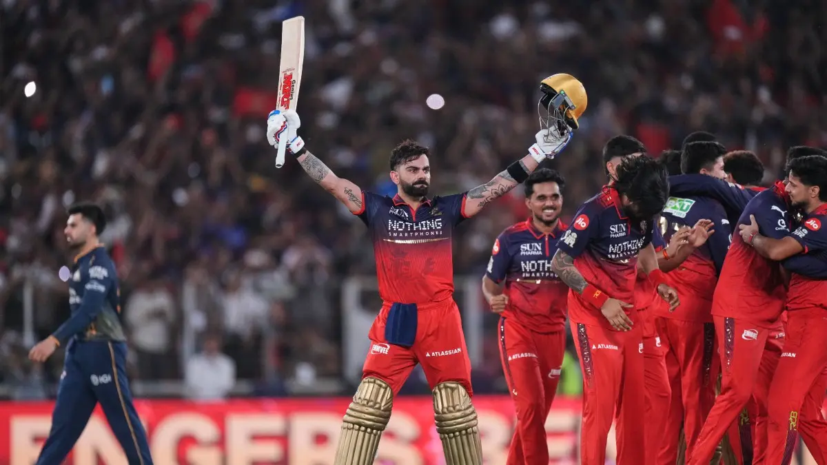 Virat Kohli Receives Ultimate Endorsement From RCB Coach Andy Flower After IPL Triumph: 'You Are The Heartbeat Of This Dressing Room' Virat Kohli celebrates after RCB defeated GT in IPL final