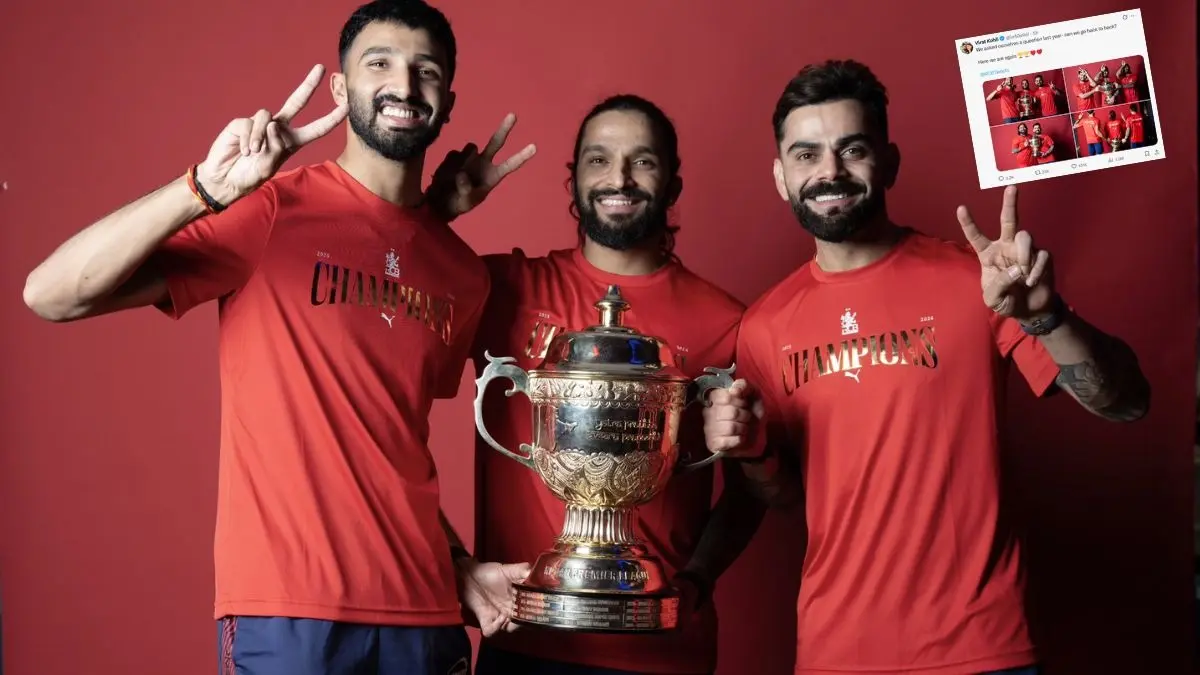 RCB की जीत पर विराट कोहली ने क्या कहा? 17 शब्दों के इस पोस्ट ने इंटरनेट पर मचाया तहलका Virat Kohli RCB Post
