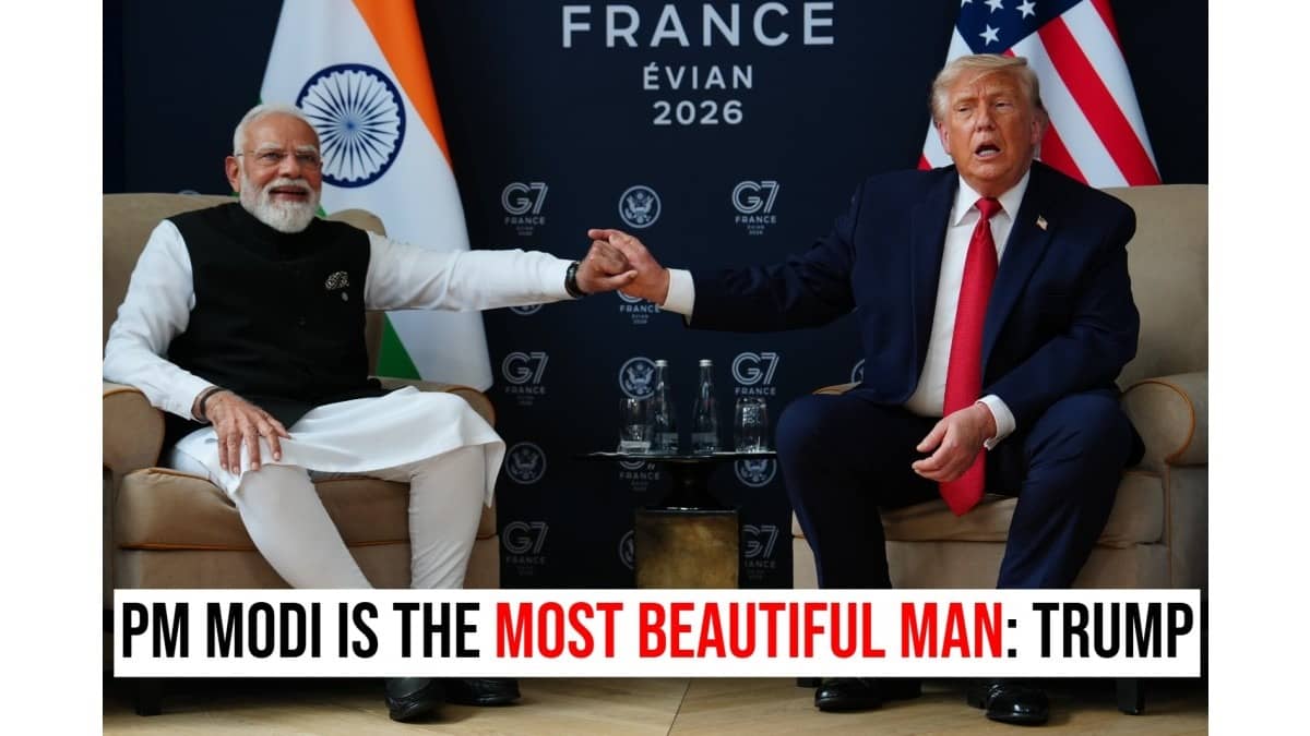 WATCH | 'Most Beautiful Man, Nice, Angel...': Trump Showers Praise On PM Modi At Bilateral Meet On Sidelines Of G7 Summit